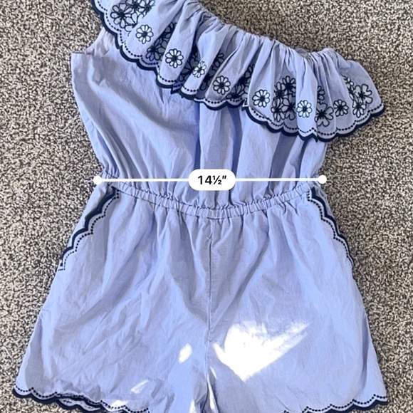 Kate Spade One-Shoulder Daisy Embroidered Ruffle Romper – Coquette Cottage - 12 - Picture 12 of 14